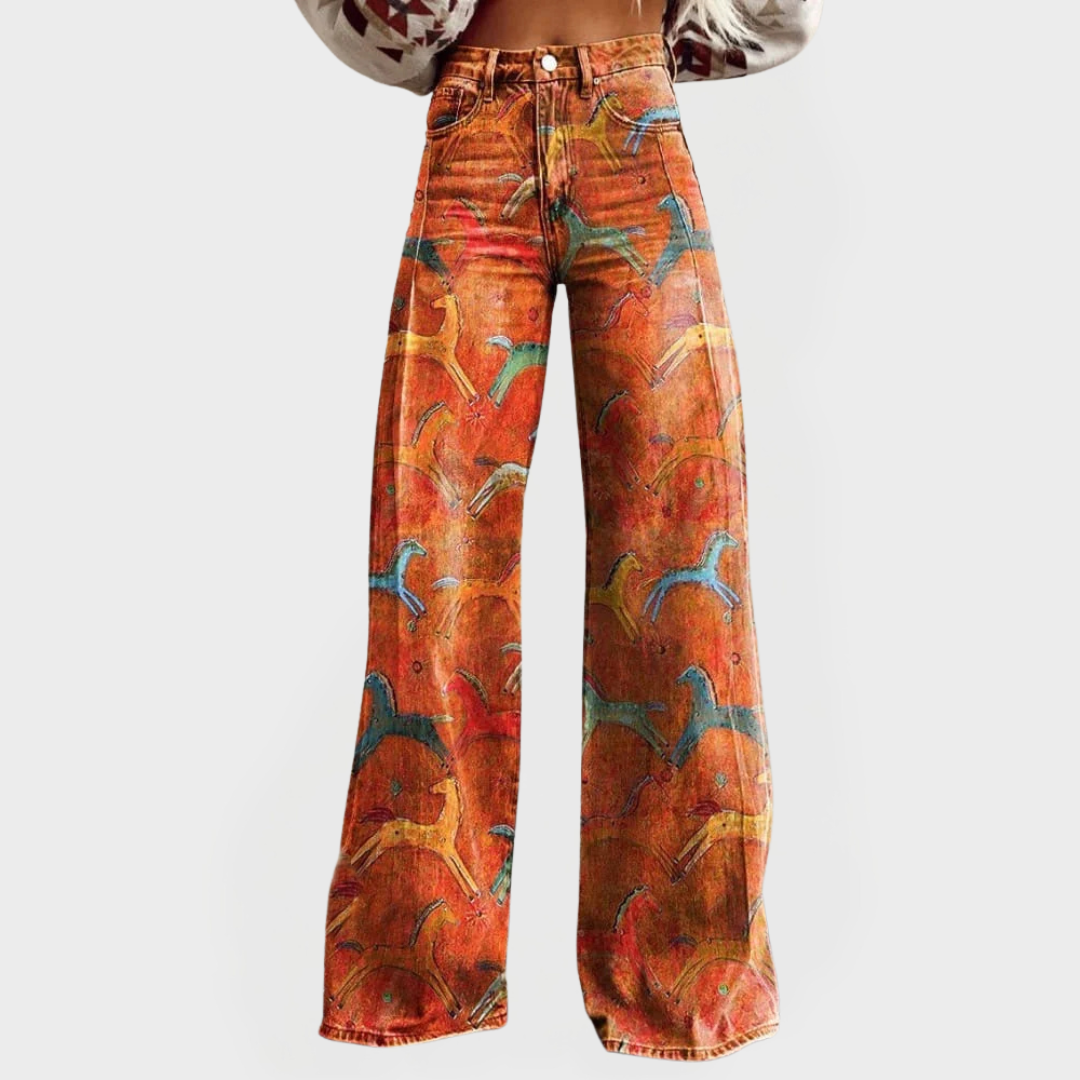 Magdalena Sophisticated Denim High Waist Wide