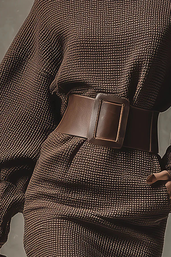 Cléa | Short knit dress with a fitted waist