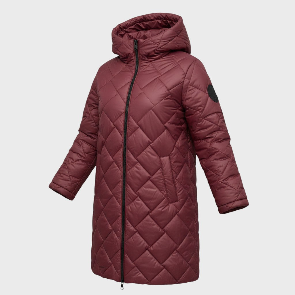 Klára | Elegant Quilted Coat with Hood