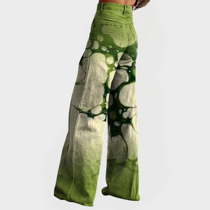 Magdalena Sophisticated Artistic Wide Straight Jeans