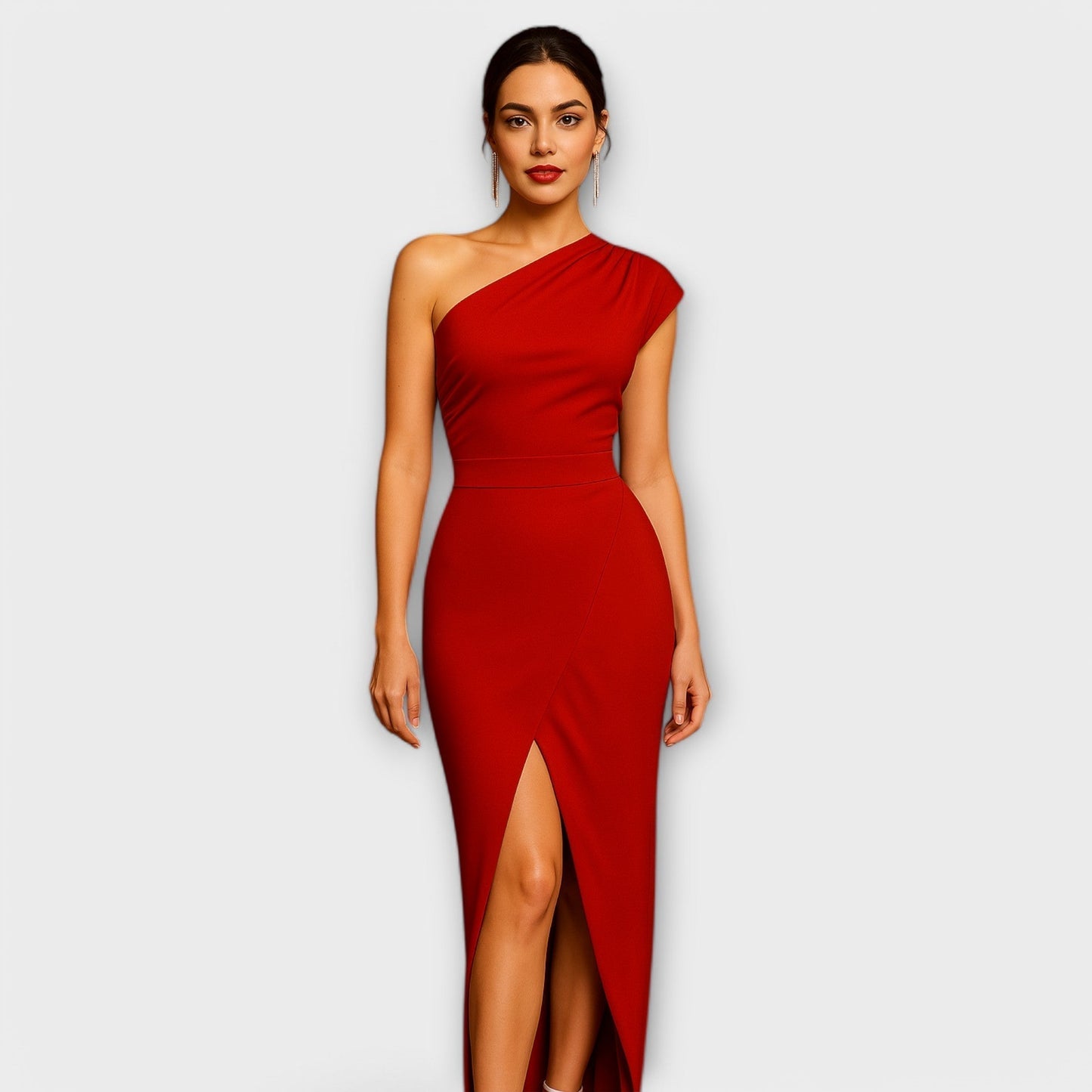 Elegant asymmetrical evening dress
