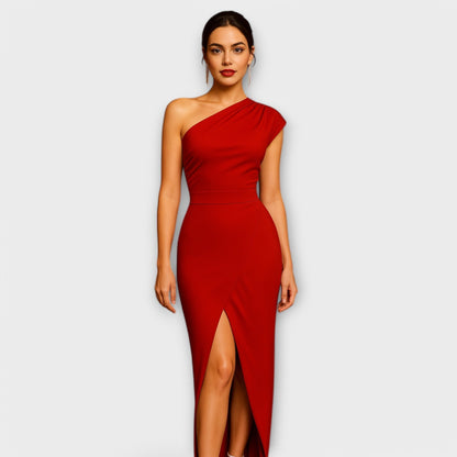 Elegant asymmetrical evening dress