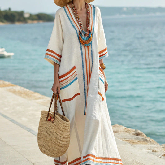 Robe Caftan Raphaëlle – Léto na Hvaru Plážové Šaty