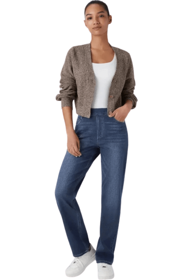 Karolína Elegant Elastic High-Waisted Comfortable Jeans