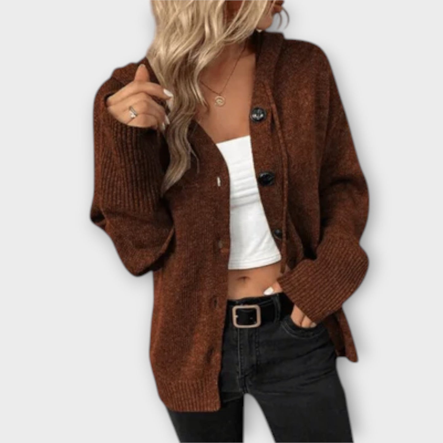 Brittan - Knitted cardigan with buttons