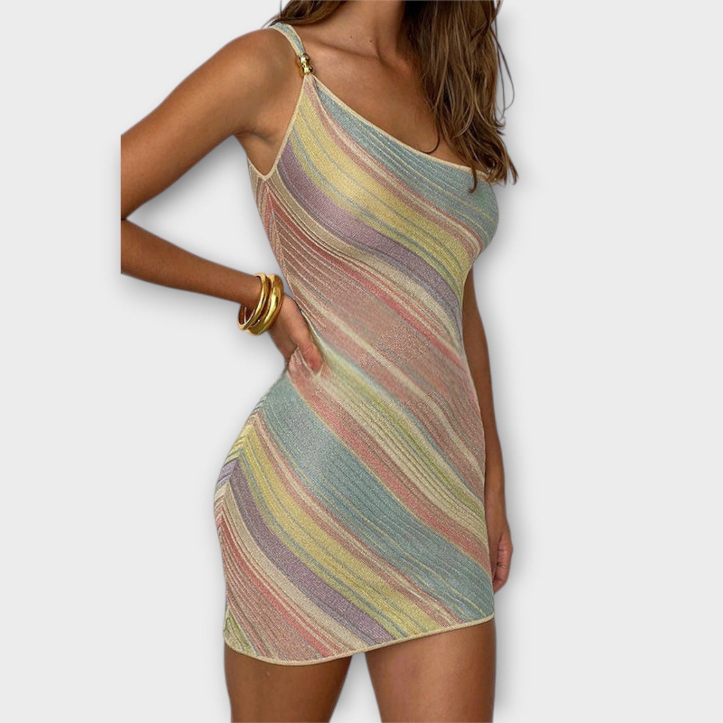 Kira - Trendy One-Shoulder Mini Dress