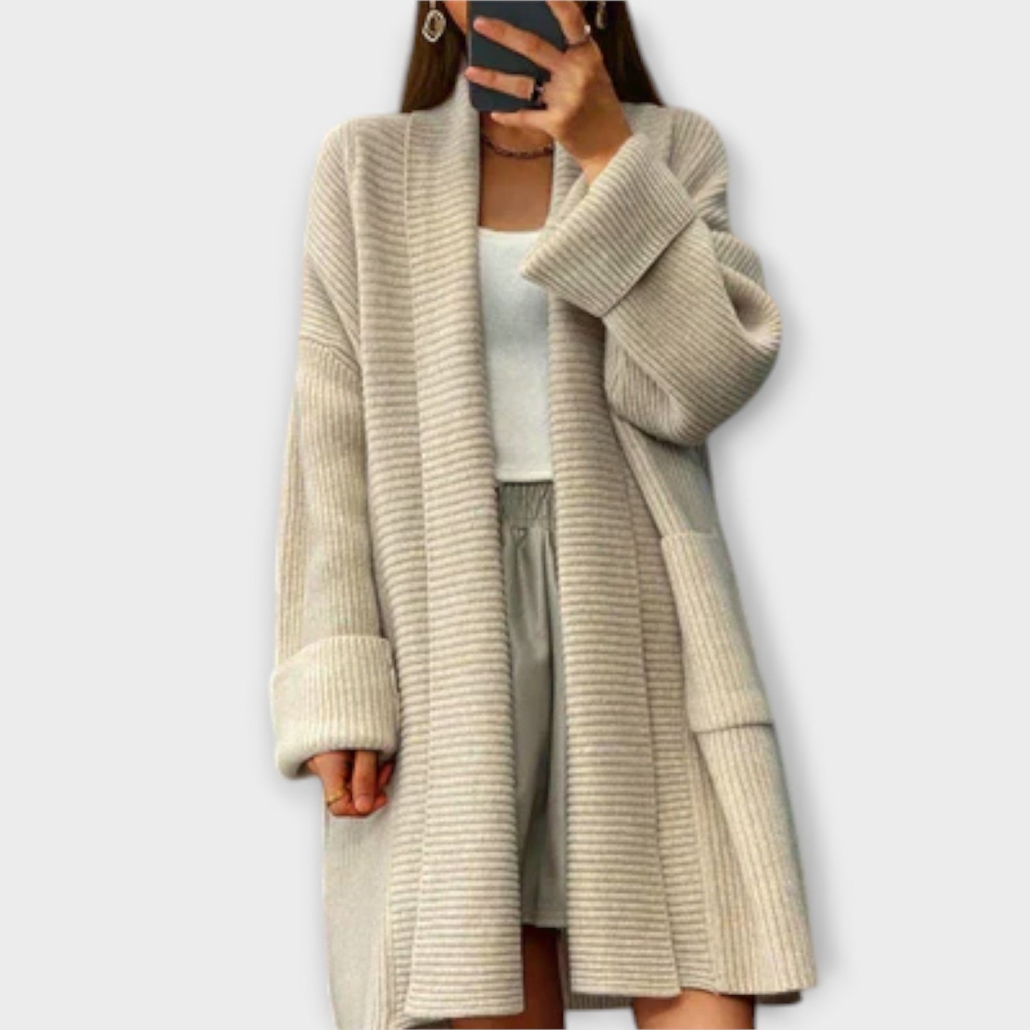 Eufemie - Dlouhý pletený cardigan