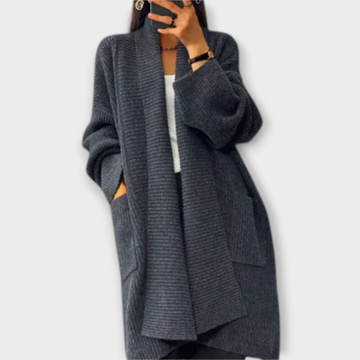 Eufemie - Dlouhý pletený cardigan