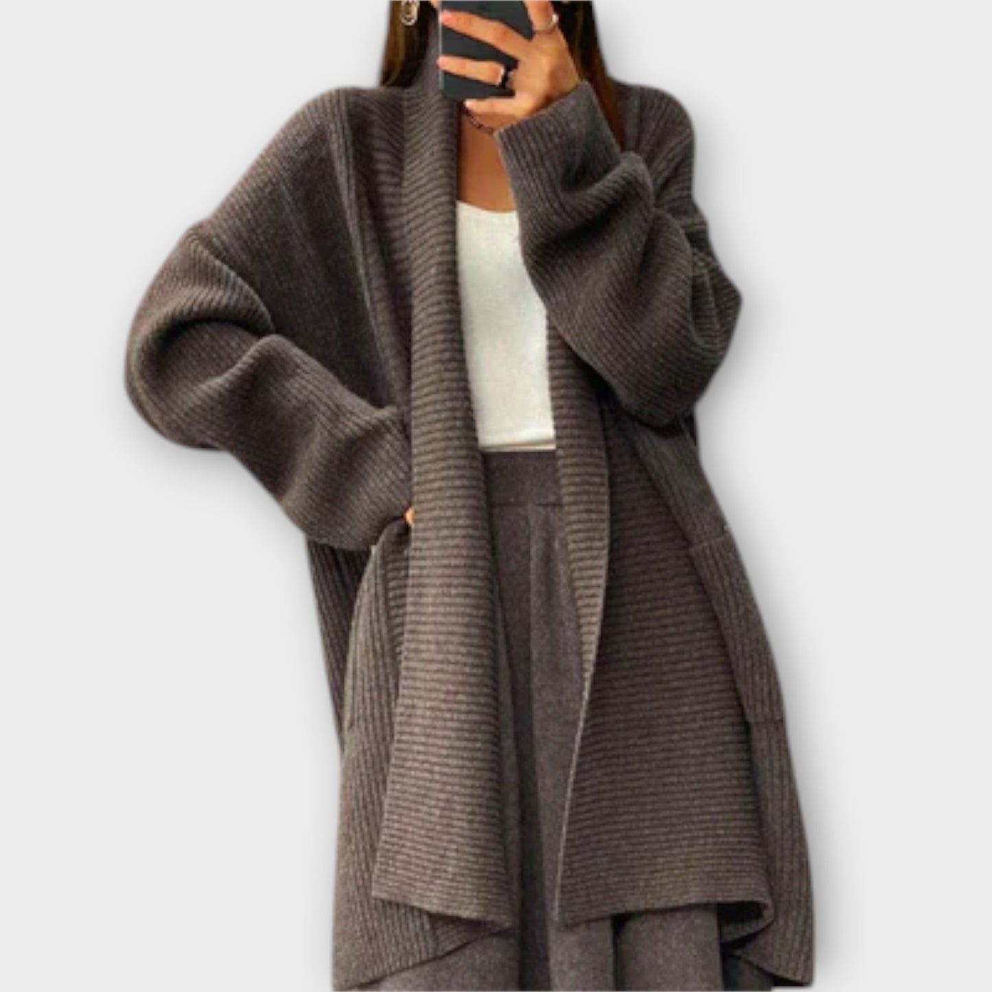 Eufemie - Dlouhý pletený cardigan