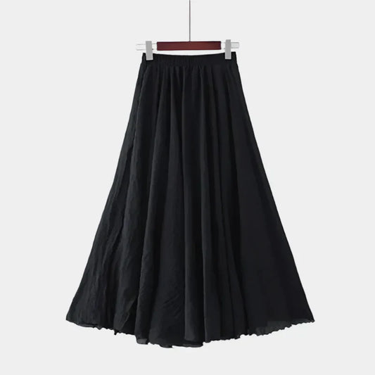 Kristýna Elegantní Vysokopásová Dlouhá Sukně Vzdušná