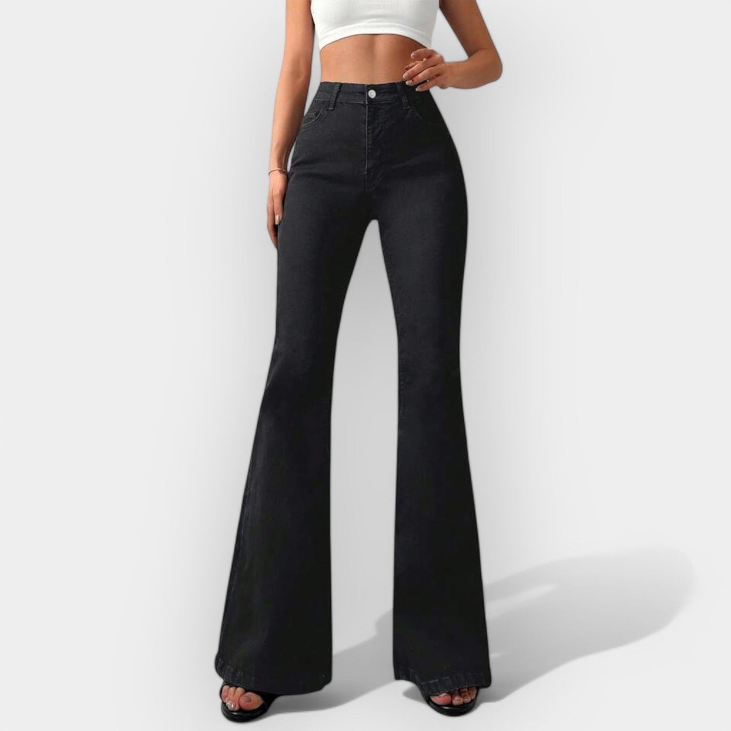 Kristyna Sophisticated High-Waisted Bootcut Jeans