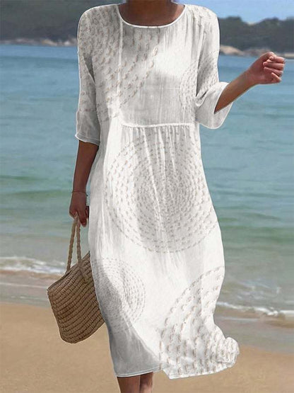 Women's loose-fitting floral dress