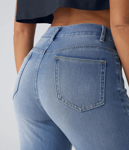 Karolína Elegant Elastic High-Waisted Comfortable Jeans