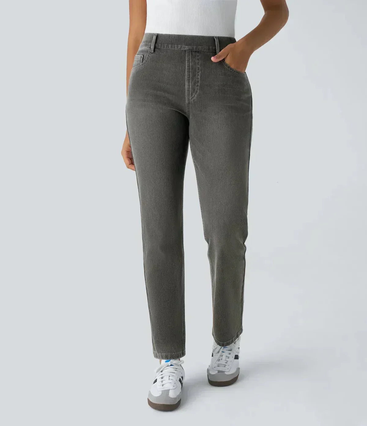 Karolína Elegant Elastic High-Waisted Comfortable Jeans