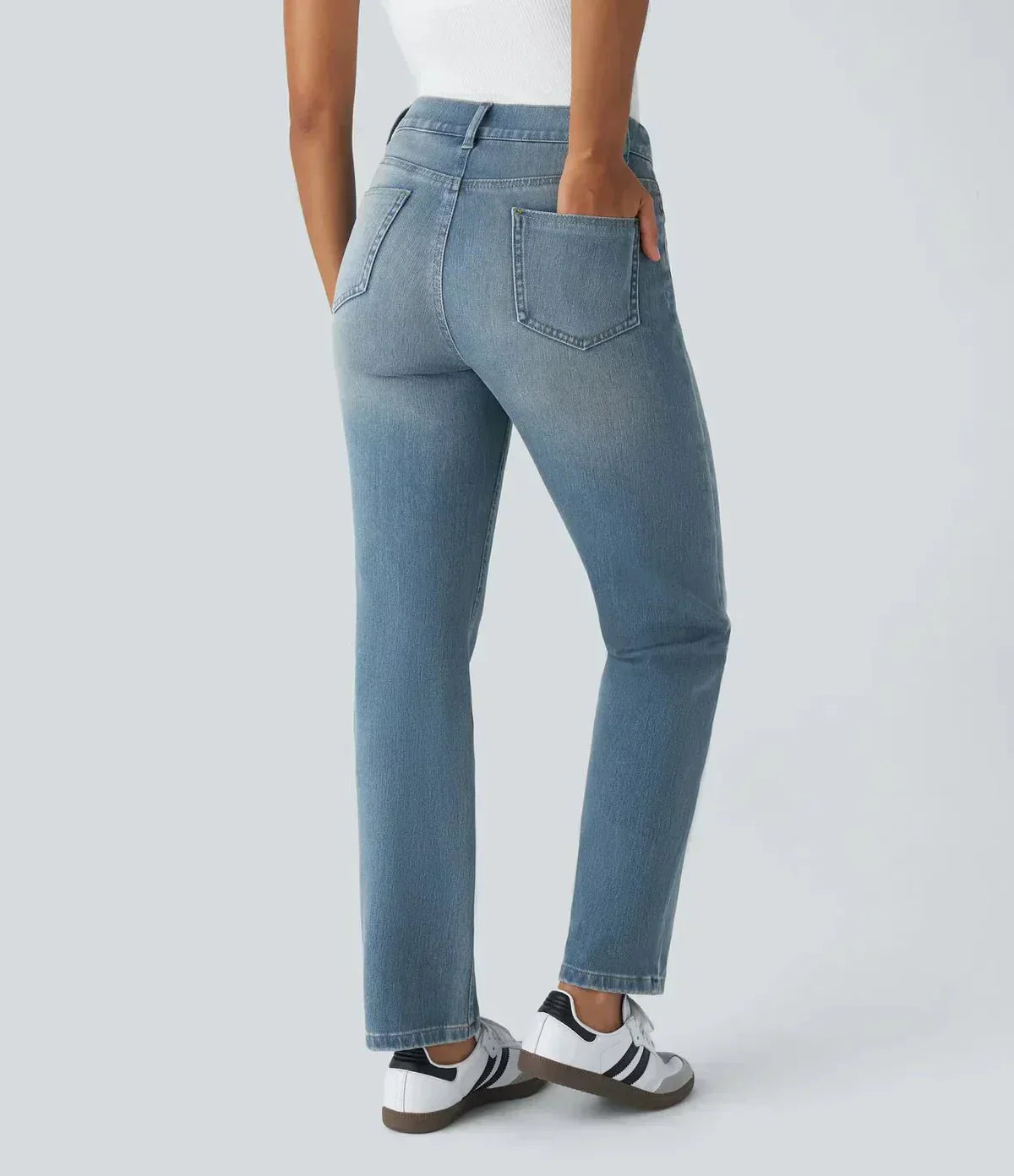 Karolína Elegant Elastic High-Waisted Comfortable Jeans