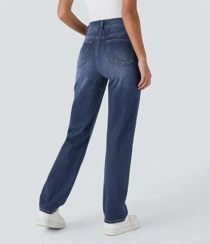 Karolína Elegant Elastic High-Waisted Comfortable Jeans
