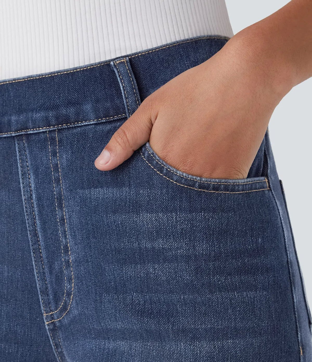 Karolína Elegant Elastic High-Waisted Comfortable Jeans