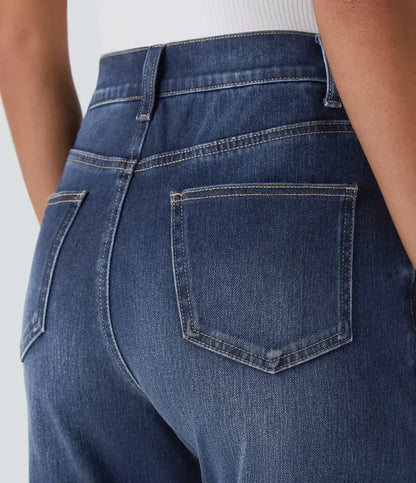 Karolína Elegant Elastic High-Waisted Comfortable Jeans