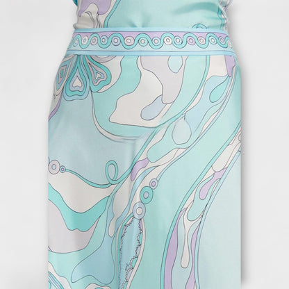 Everly - Sada halter topu a asymetrické midi sukně