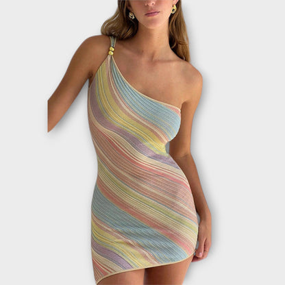 Kira - Trendy One-Shoulder Mini Dress