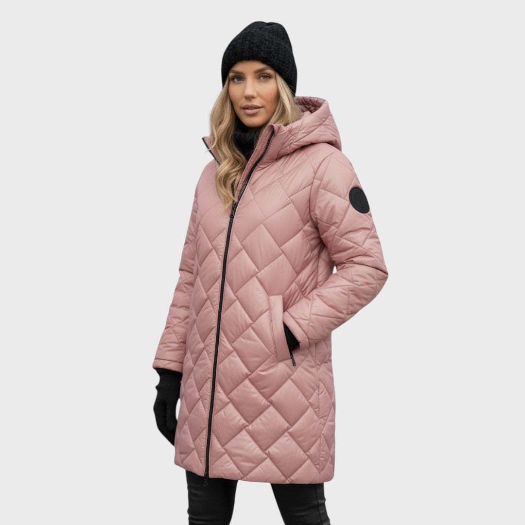 Klára | Elegantní prošívaný kabát s kapucí